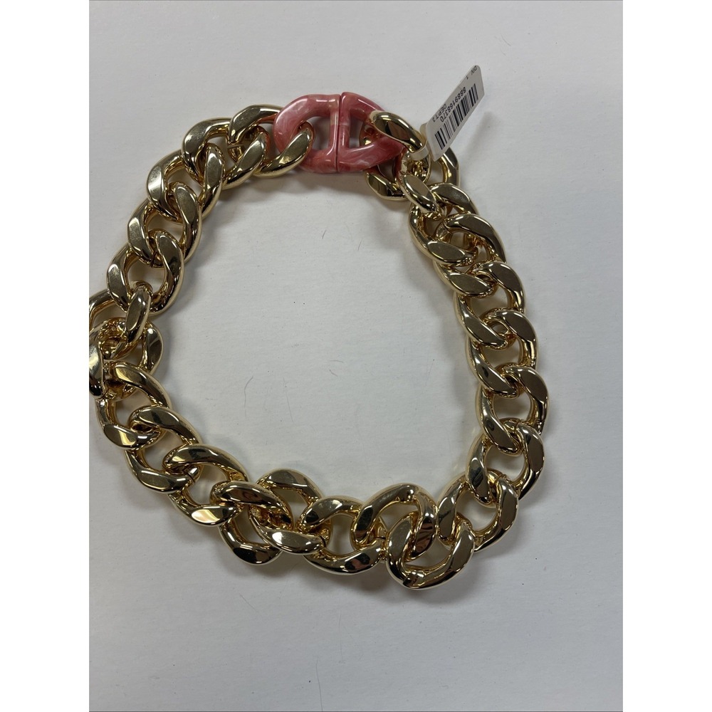 BELLEZZA Resin Clasp Bronze Curb-Link Necklace ~ 18"